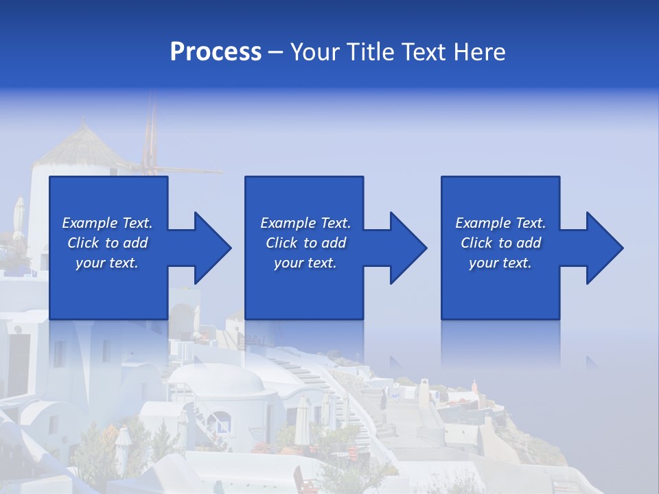 Windmill On Santorini Island, Greece PowerPoint Template