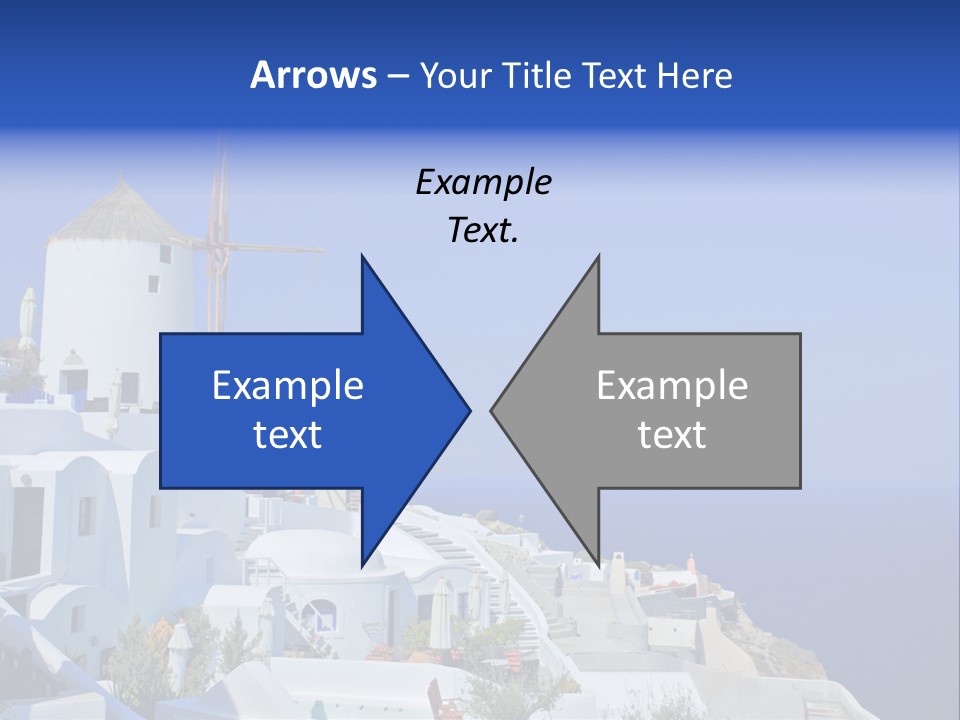 Windmill On Santorini Island, Greece PowerPoint Template