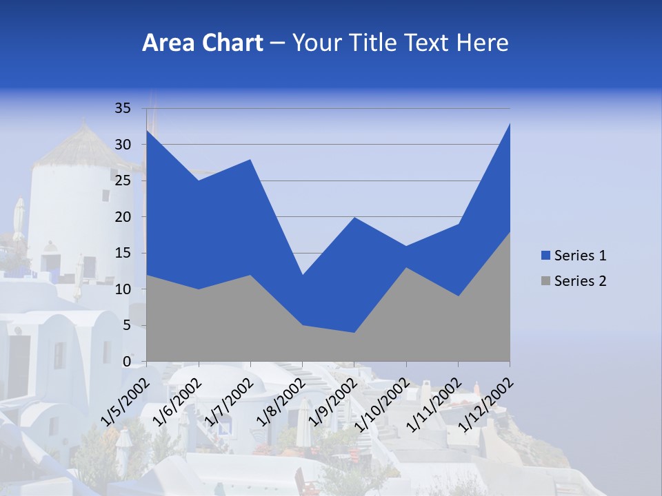 Windmill On Santorini Island, Greece PowerPoint Template