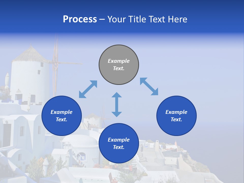 Windmill On Santorini Island, Greece PowerPoint Template