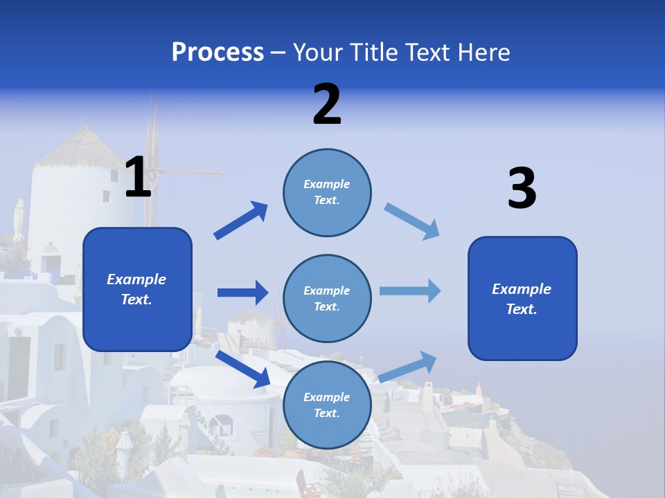 Windmill On Santorini Island, Greece PowerPoint Template