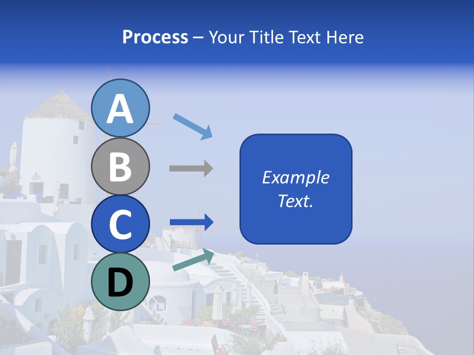 Windmill On Santorini Island, Greece PowerPoint Template
