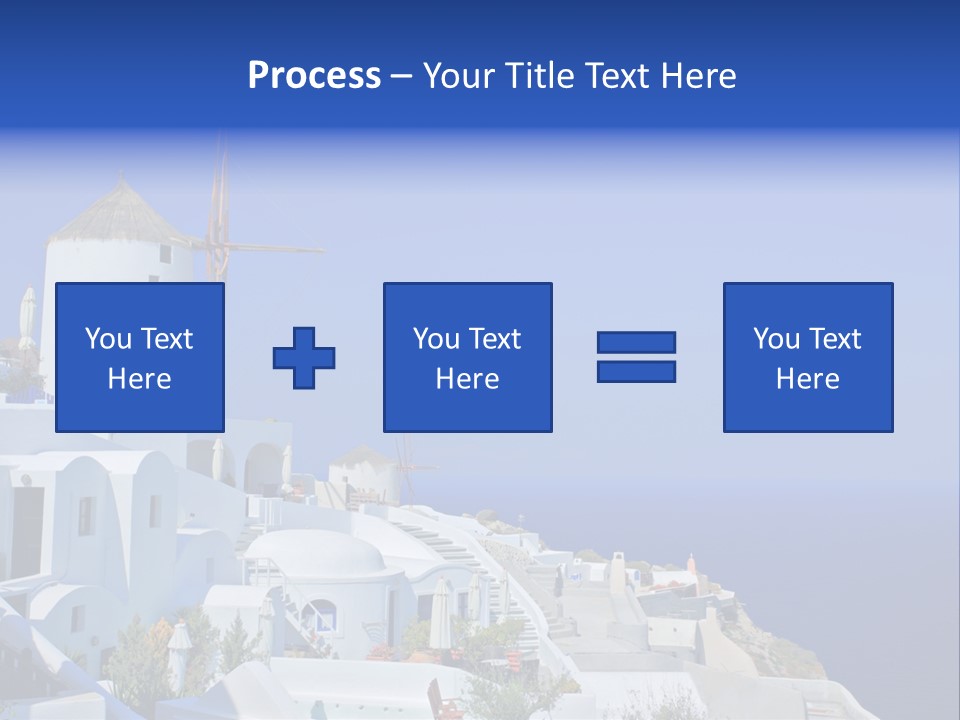 Windmill On Santorini Island, Greece PowerPoint Template