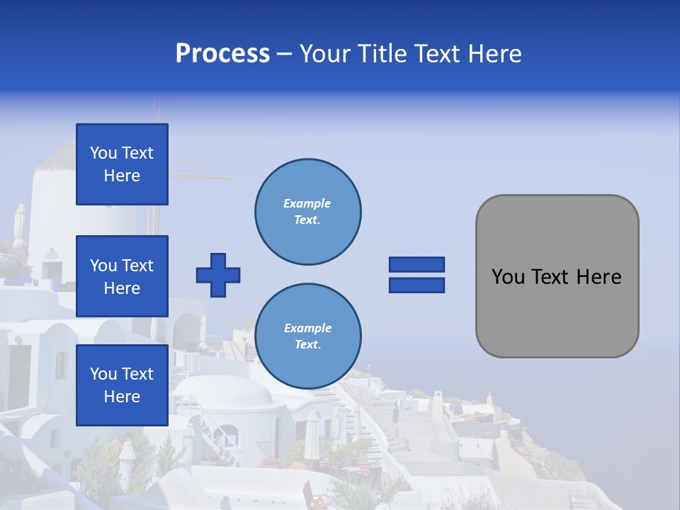 Windmill On Santorini Island, Greece PowerPoint Template