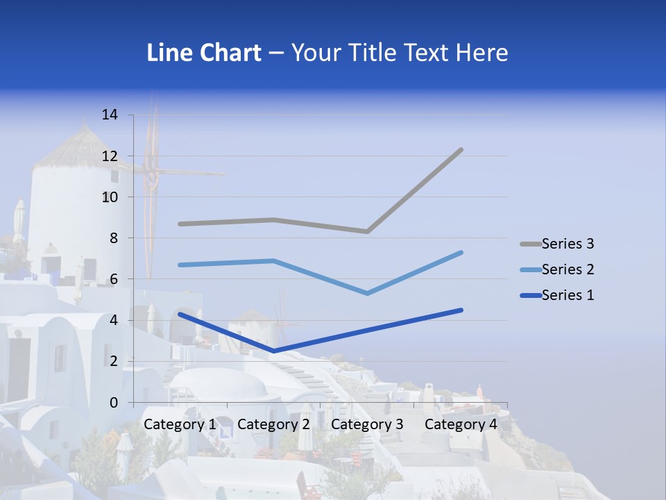 Windmill On Santorini Island, Greece PowerPoint Template
