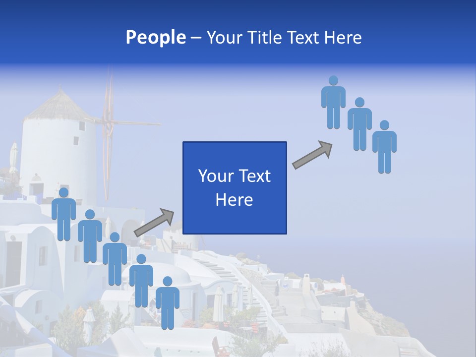 Windmill On Santorini Island, Greece PowerPoint Template