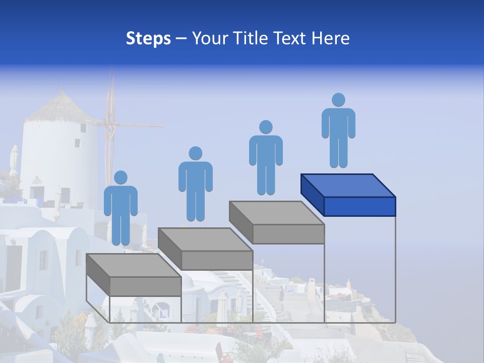 Windmill On Santorini Island, Greece PowerPoint Template