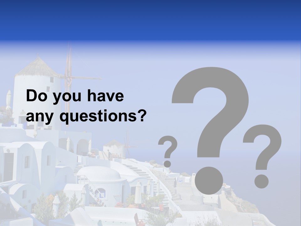 Windmill On Santorini Island, Greece PowerPoint Template