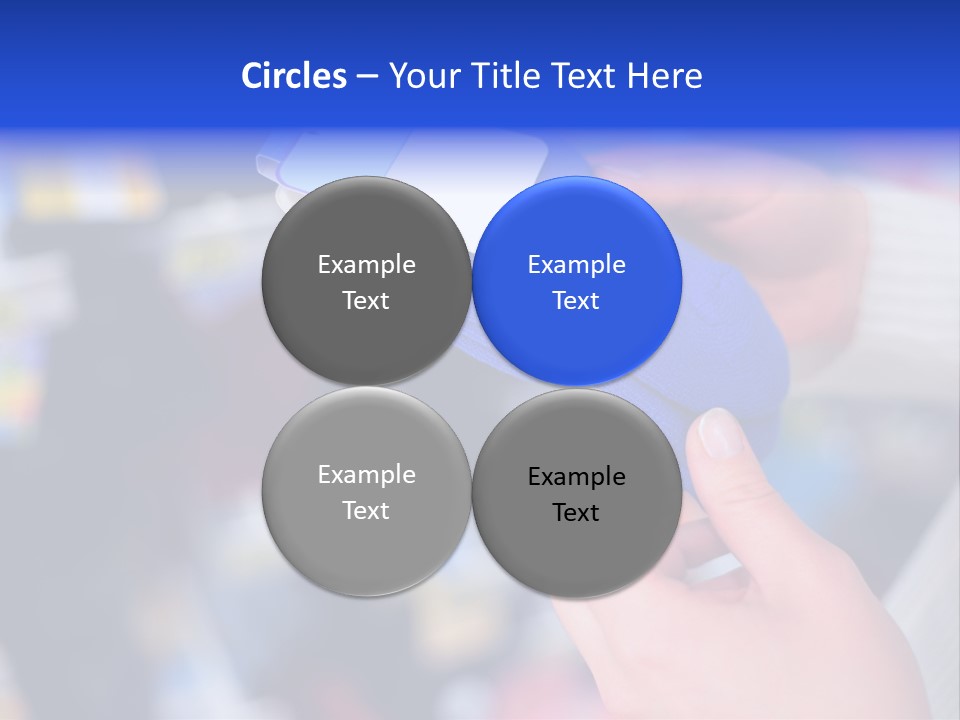 In Shop Hands Hold Socks With Space For Text PowerPoint Template