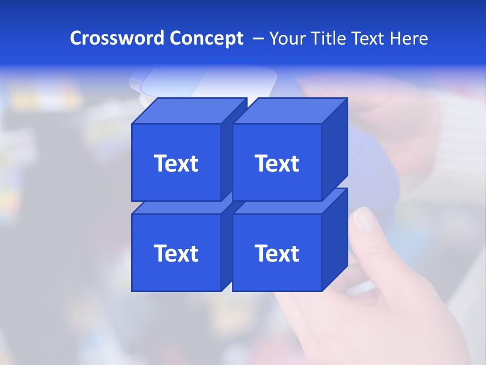In Shop Hands Hold Socks With Space For Text PowerPoint Template