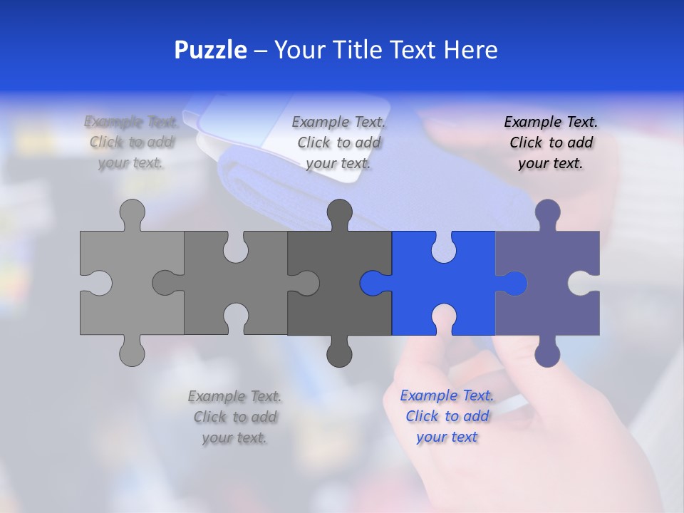 In Shop Hands Hold Socks With Space For Text PowerPoint Template