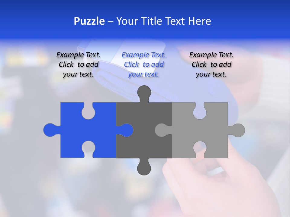 In Shop Hands Hold Socks With Space For Text PowerPoint Template