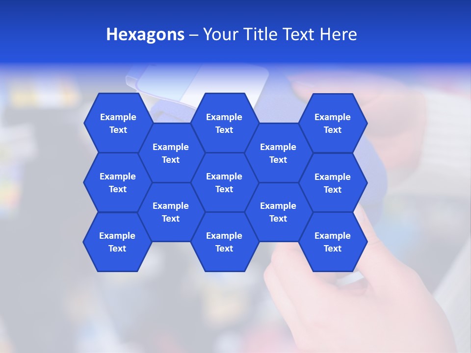 In Shop Hands Hold Socks With Space For Text PowerPoint Template