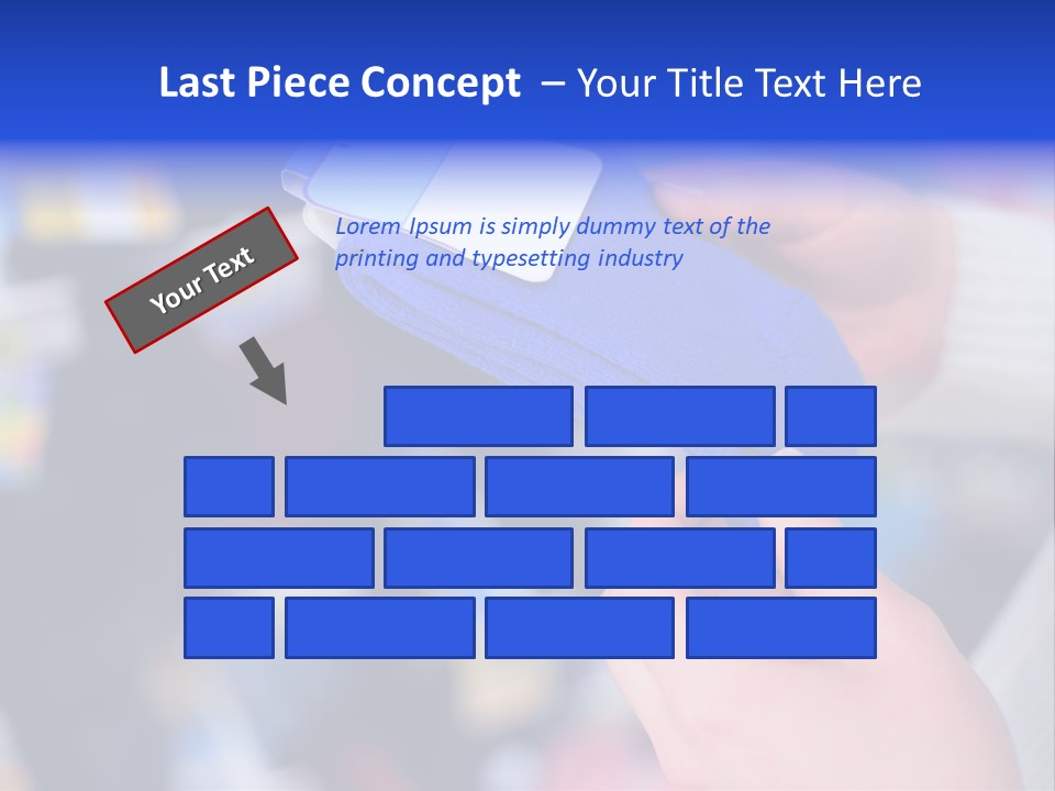 In Shop Hands Hold Socks With Space For Text PowerPoint Template