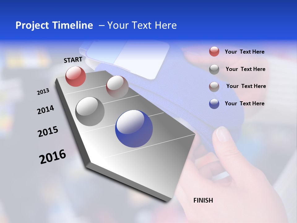 In Shop Hands Hold Socks With Space For Text PowerPoint Template