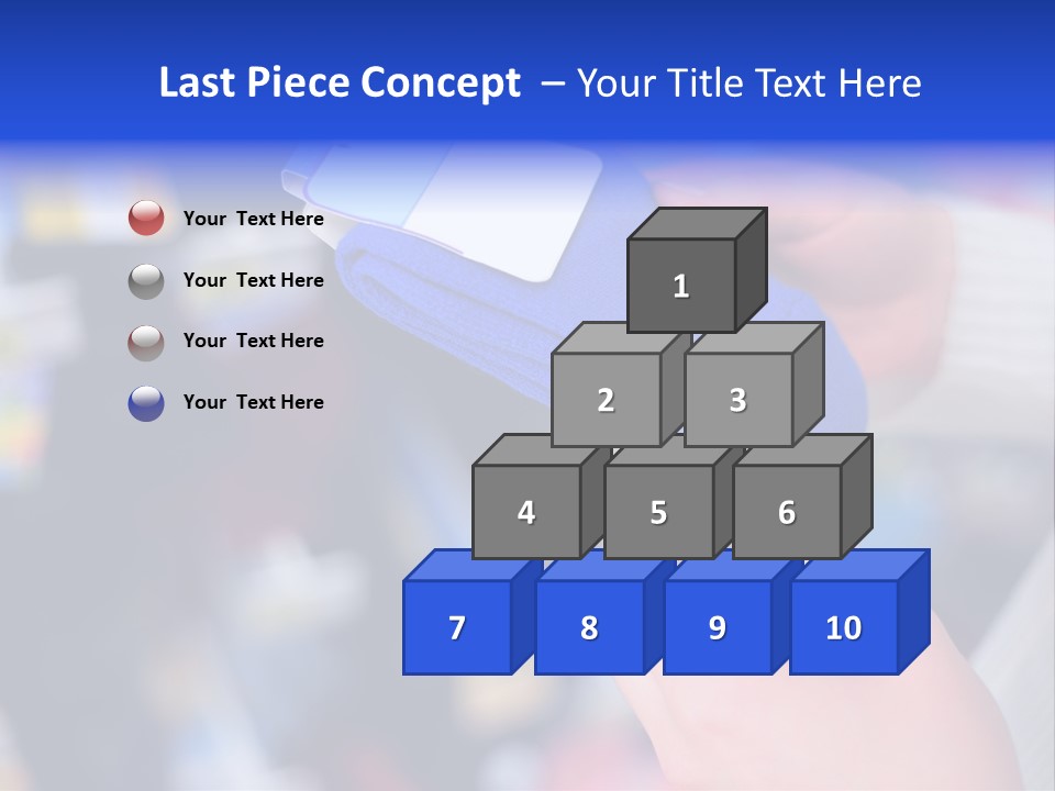 In Shop Hands Hold Socks With Space For Text PowerPoint Template