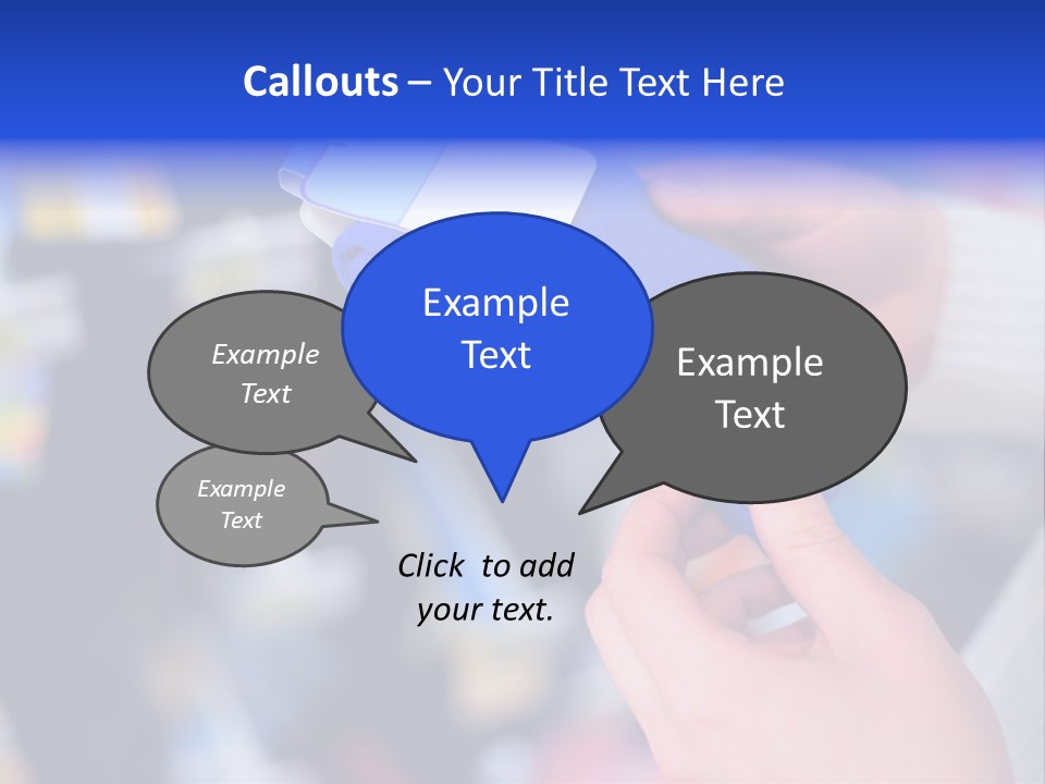 In Shop Hands Hold Socks With Space For Text PowerPoint Template