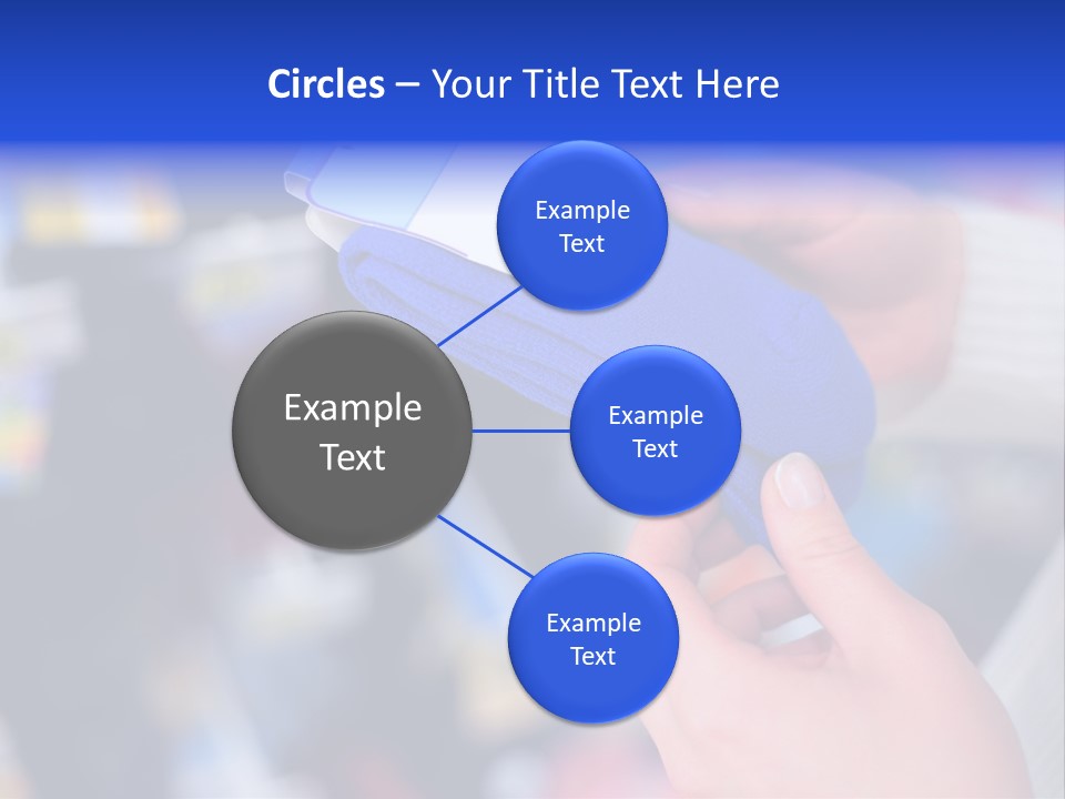 In Shop Hands Hold Socks With Space For Text PowerPoint Template