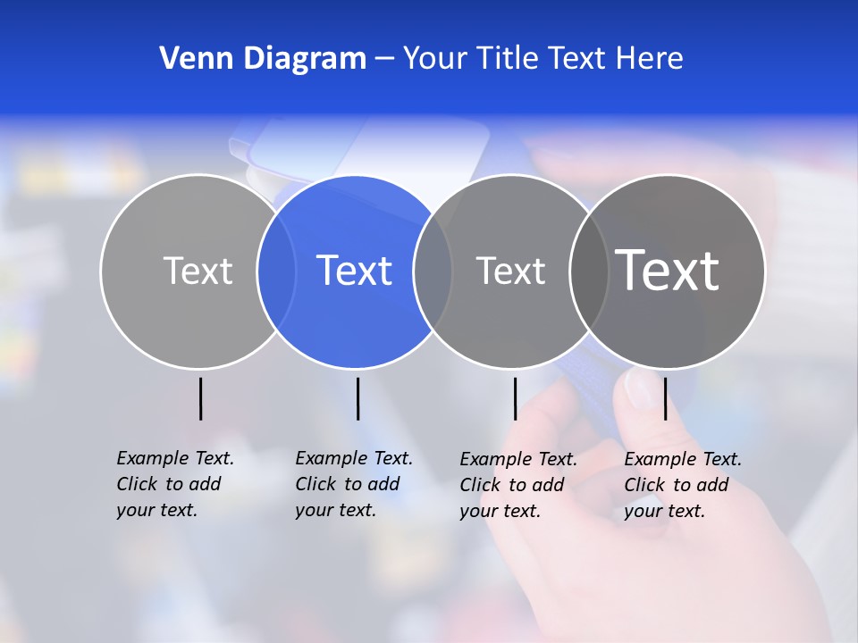 In Shop Hands Hold Socks With Space For Text PowerPoint Template