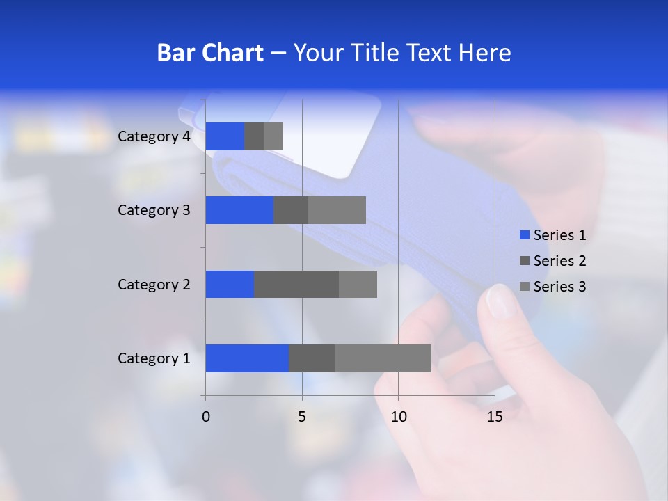 In Shop Hands Hold Socks With Space For Text PowerPoint Template