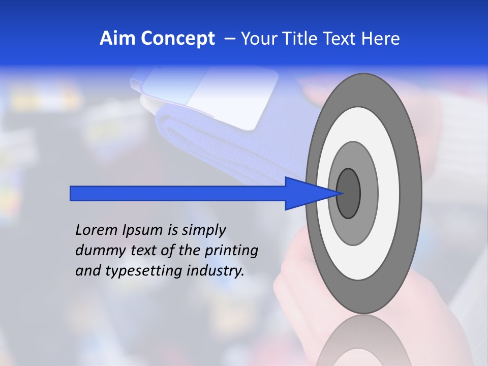 In Shop Hands Hold Socks With Space For Text PowerPoint Template