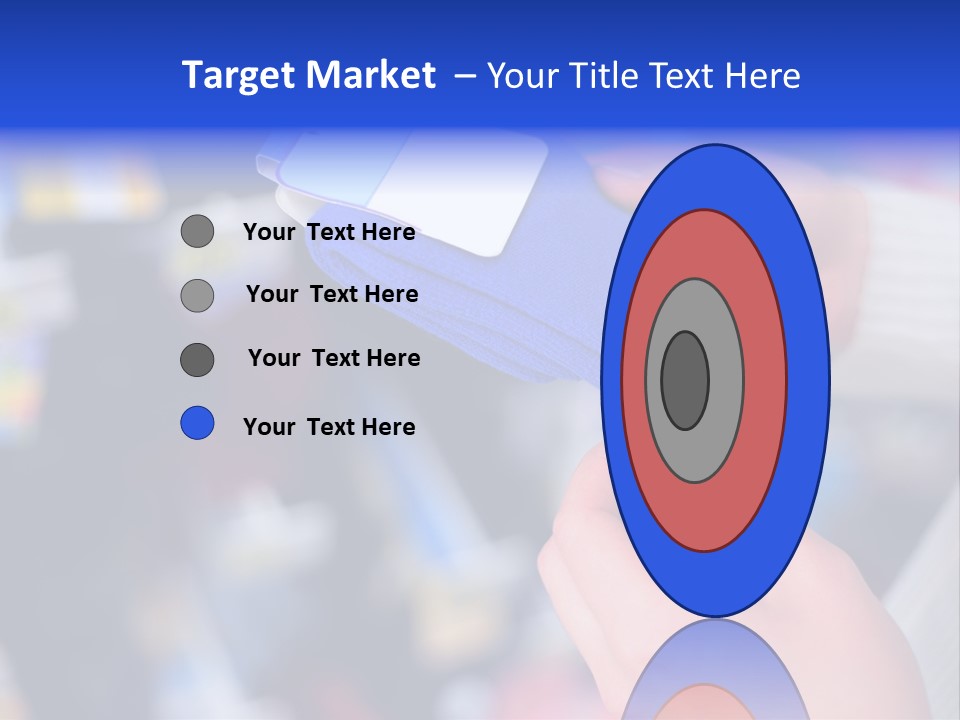 In Shop Hands Hold Socks With Space For Text PowerPoint Template