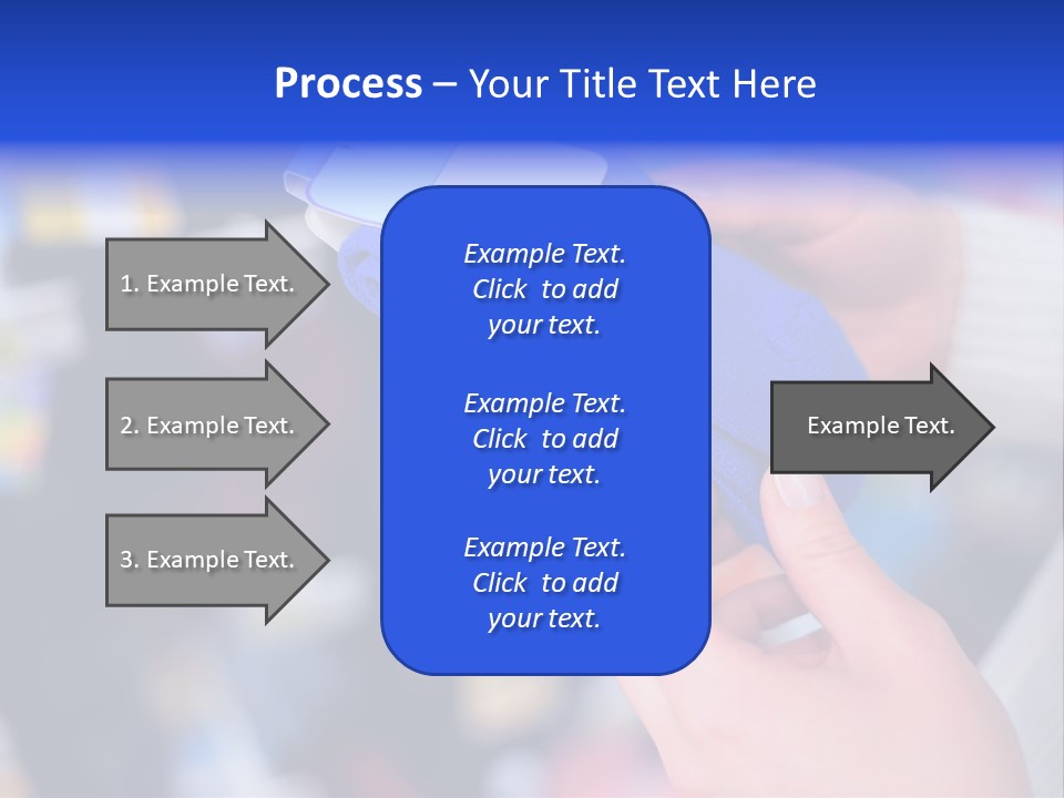 In Shop Hands Hold Socks With Space For Text PowerPoint Template