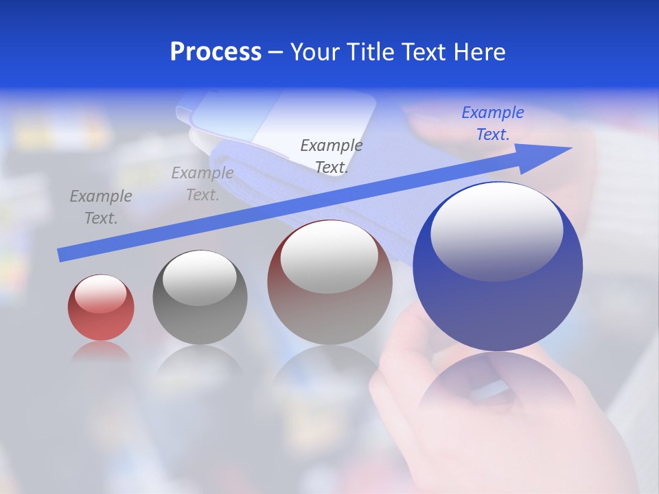 In Shop Hands Hold Socks With Space For Text PowerPoint Template