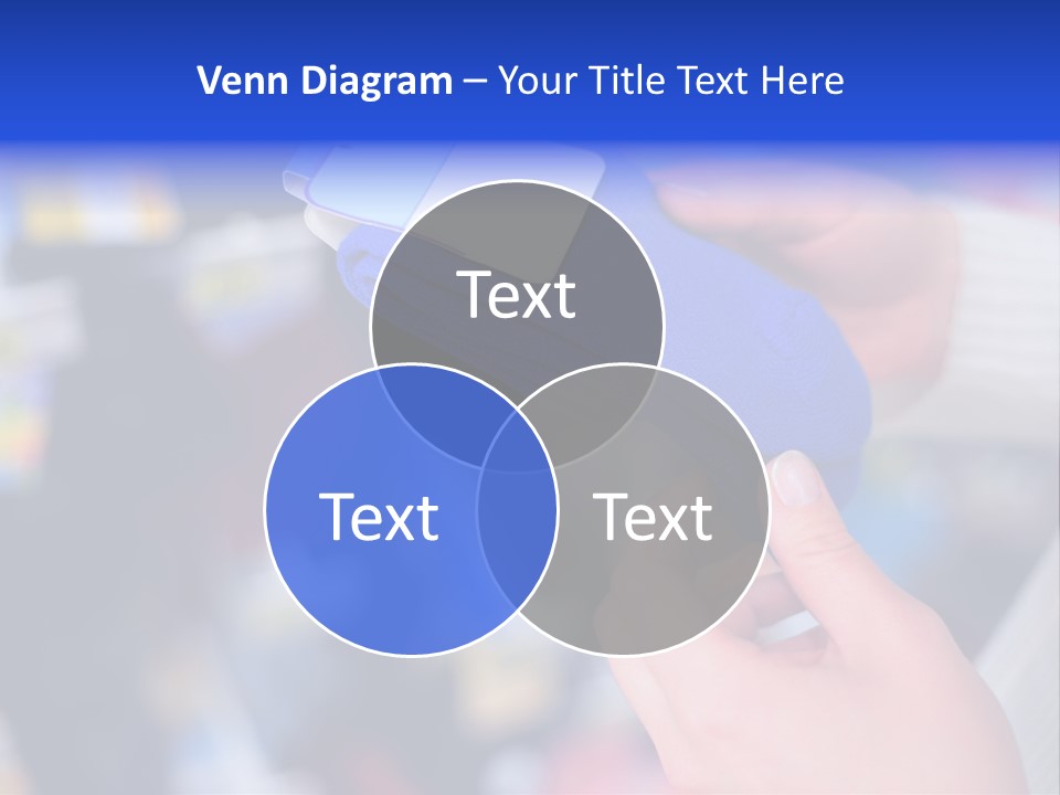In Shop Hands Hold Socks With Space For Text PowerPoint Template