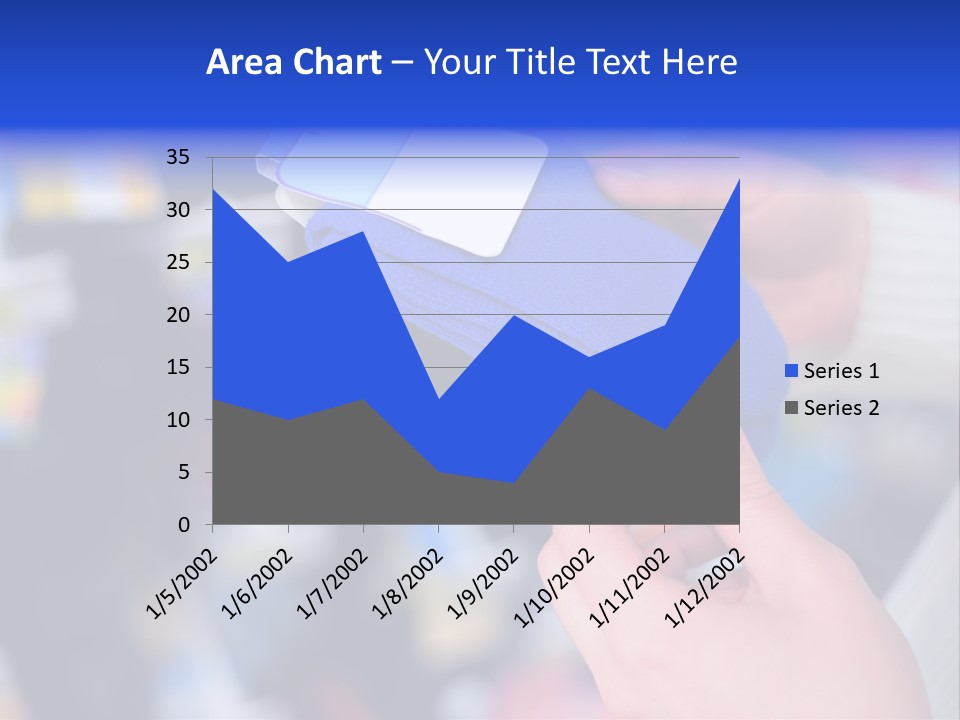 In Shop Hands Hold Socks With Space For Text PowerPoint Template