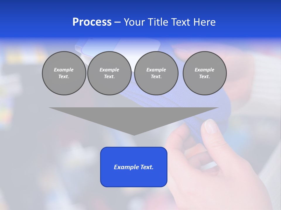 In Shop Hands Hold Socks With Space For Text PowerPoint Template