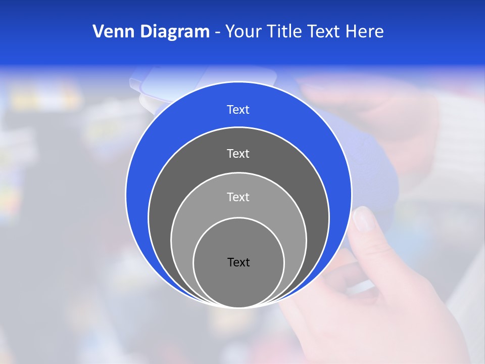 In Shop Hands Hold Socks With Space For Text PowerPoint Template