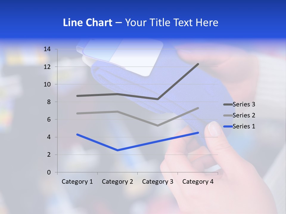 In Shop Hands Hold Socks With Space For Text PowerPoint Template