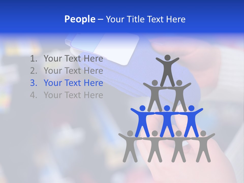 In Shop Hands Hold Socks With Space For Text PowerPoint Template