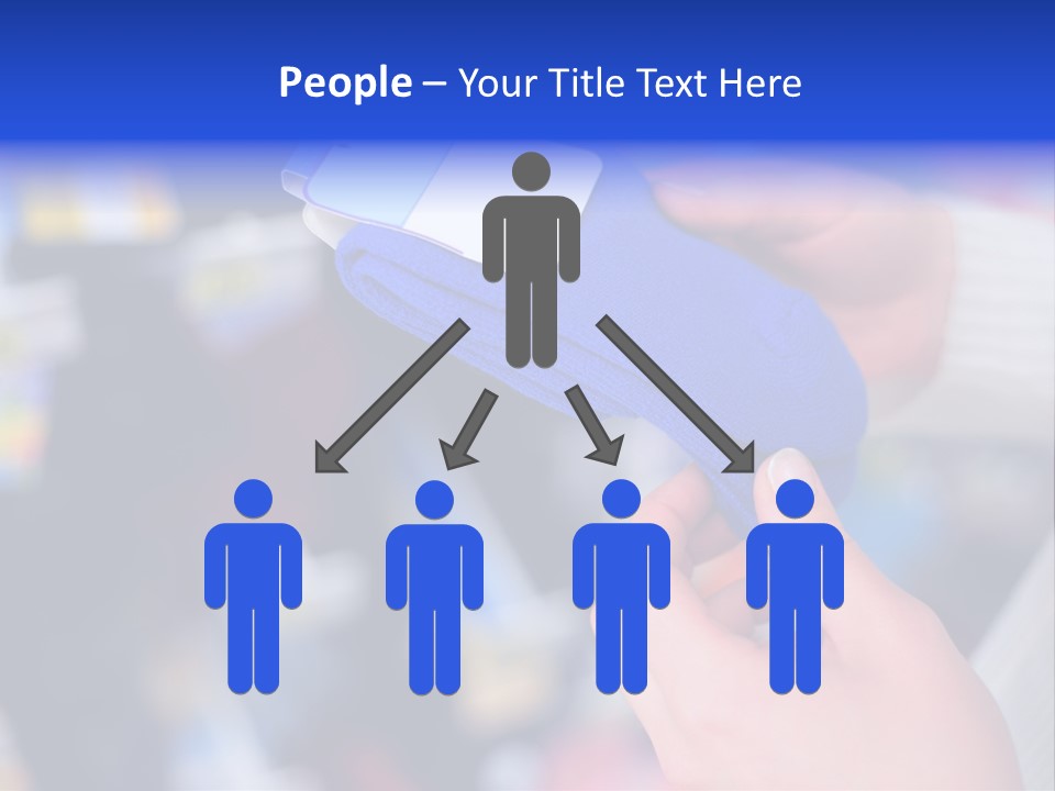 In Shop Hands Hold Socks With Space For Text PowerPoint Template