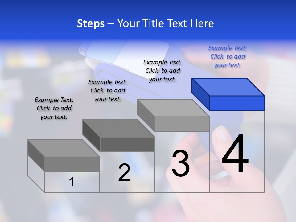 In Shop Hands Hold Socks With Space For Text PowerPoint Template