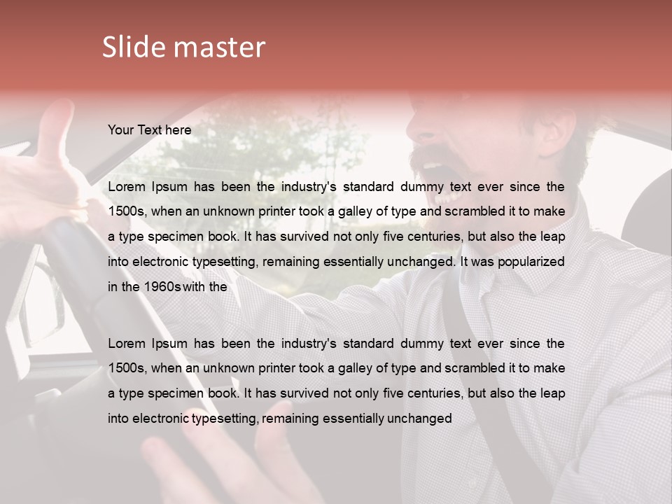 Mad Driver In A Car PowerPoint Template
