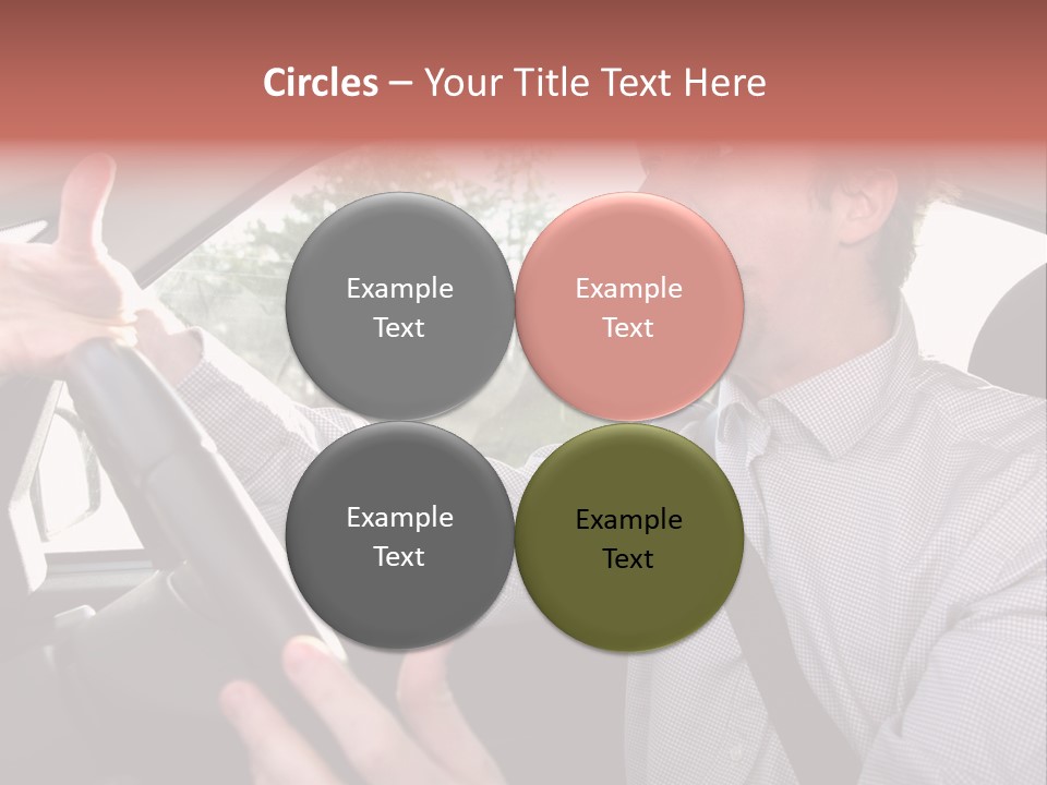 Mad Driver In A Car PowerPoint Template