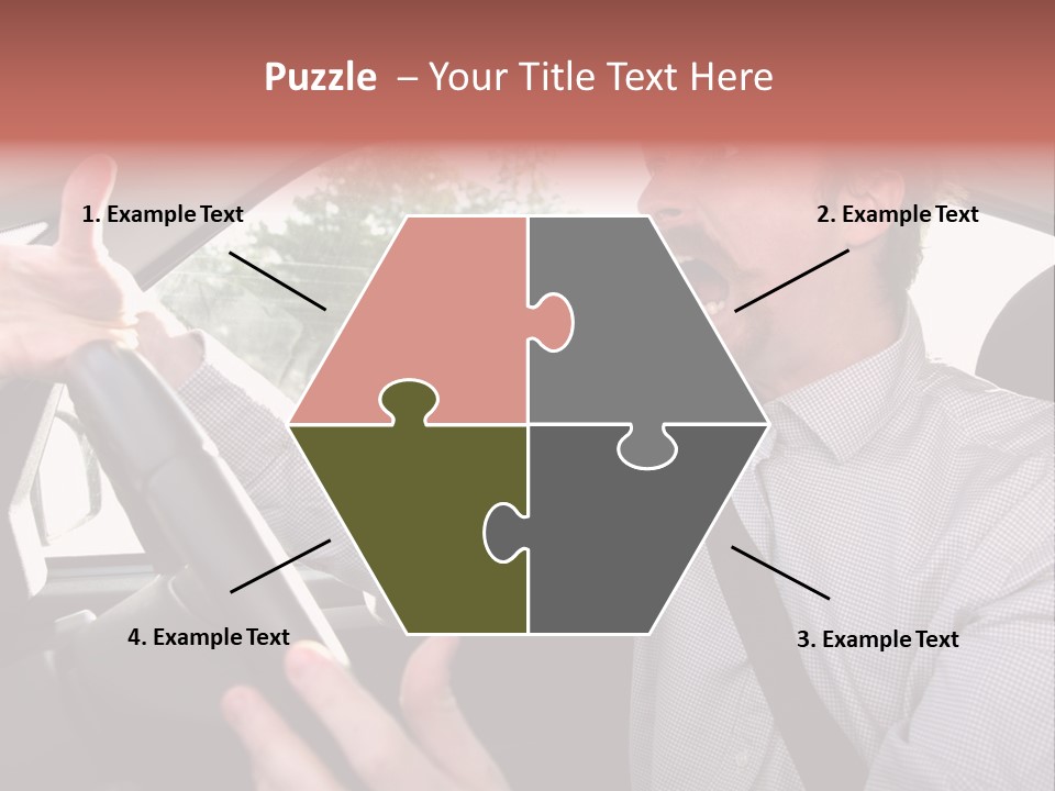 Mad Driver In A Car PowerPoint Template
