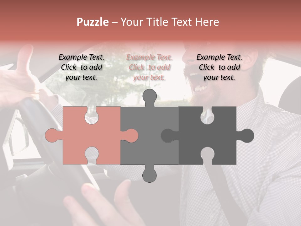 Mad Driver In A Car PowerPoint Template