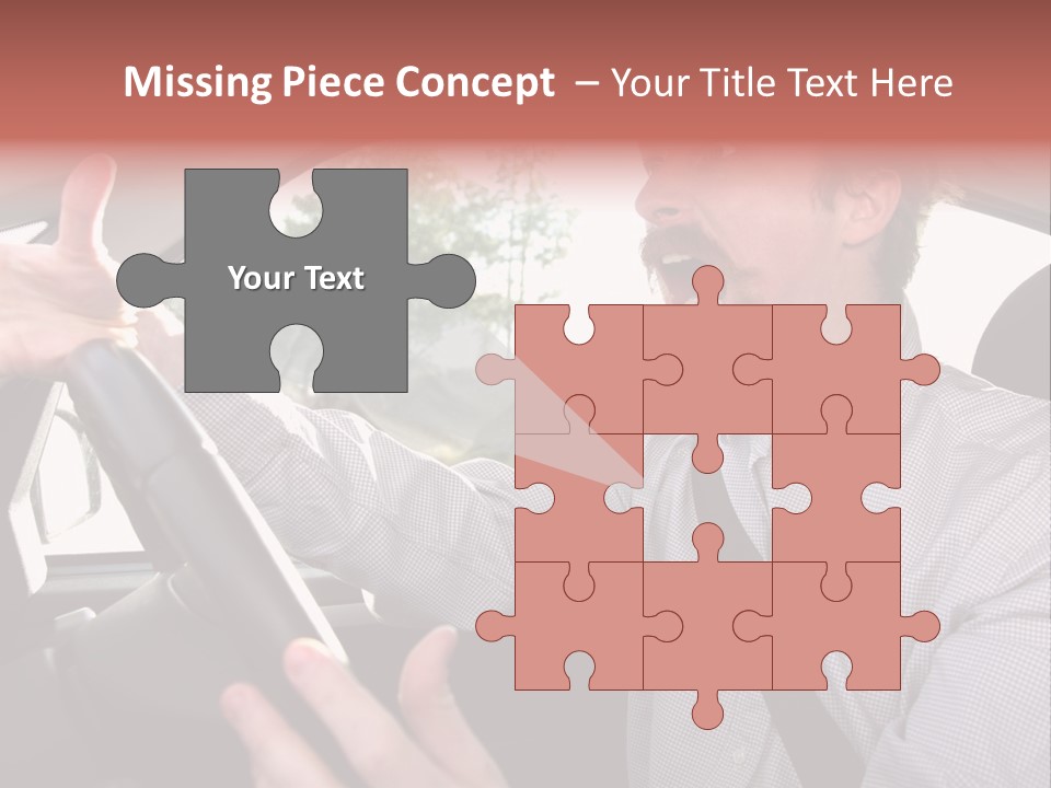 Mad Driver In A Car PowerPoint Template