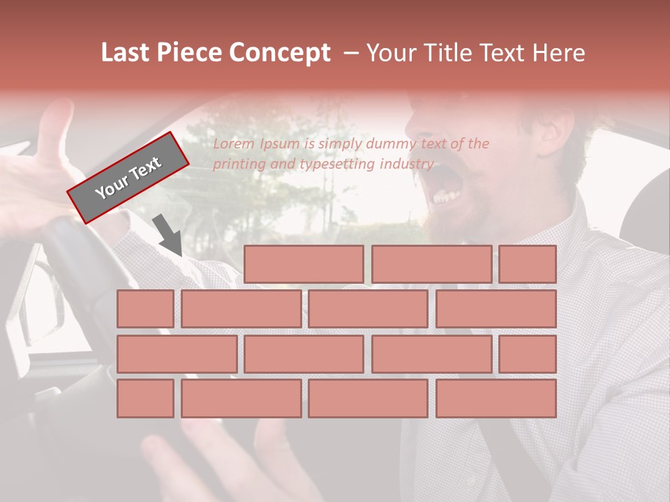 Mad Driver In A Car PowerPoint Template