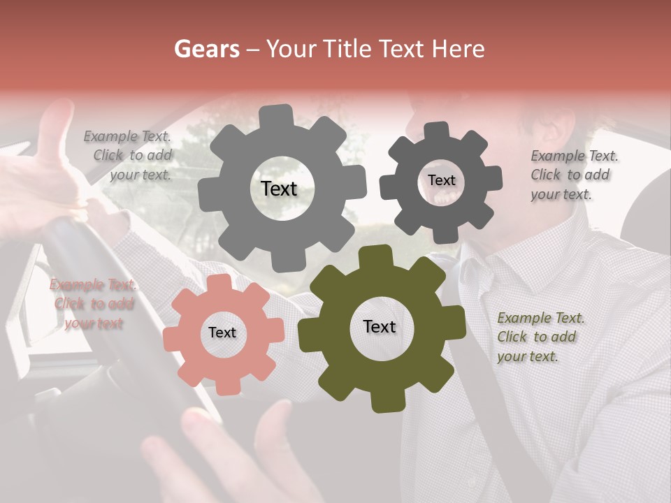 Mad Driver In A Car PowerPoint Template