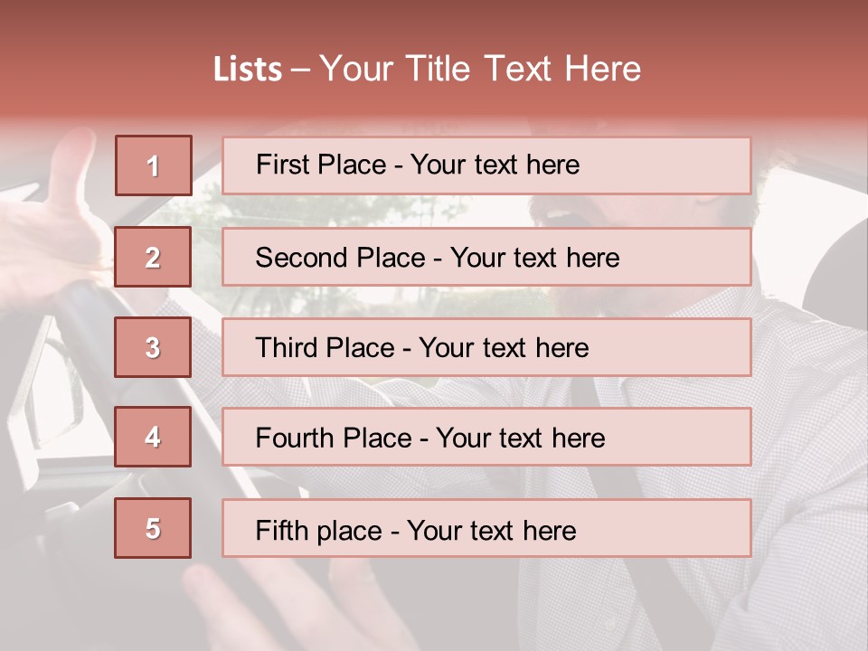 Mad Driver In A Car PowerPoint Template
