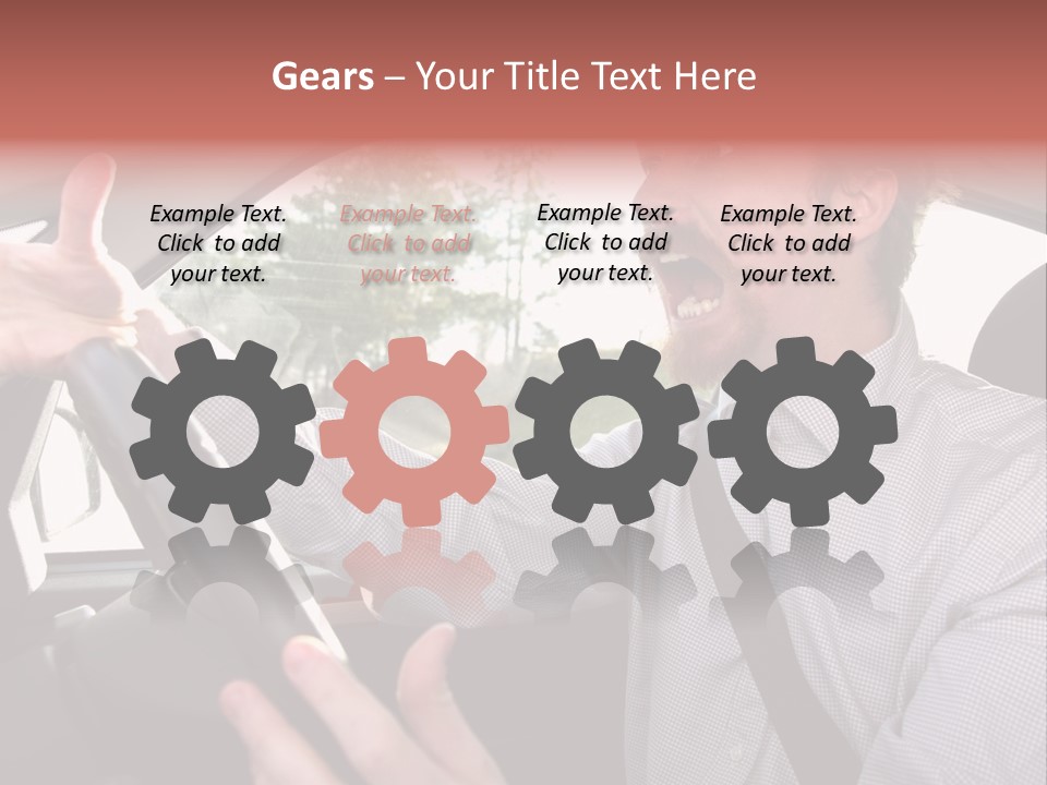 Mad Driver In A Car PowerPoint Template