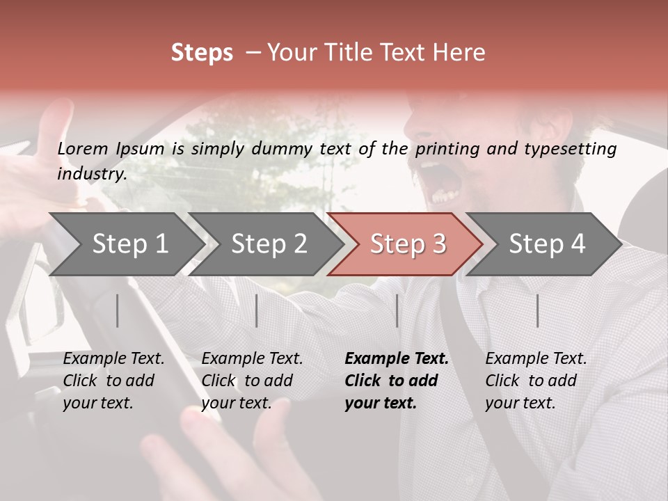 Mad Driver In A Car PowerPoint Template
