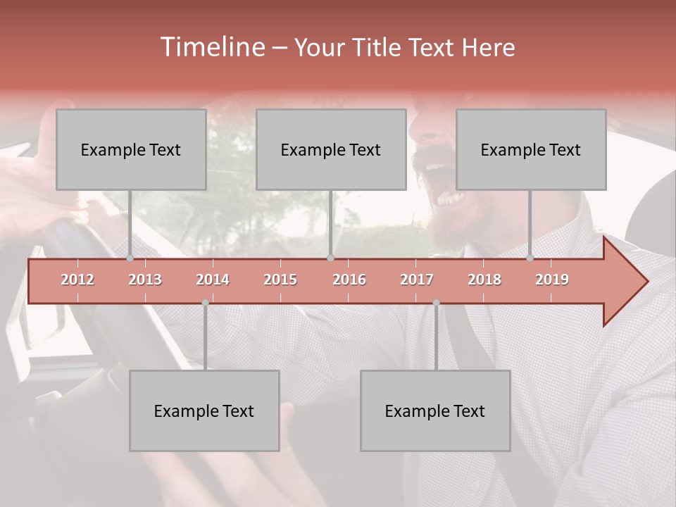 Mad Driver In A Car PowerPoint Template