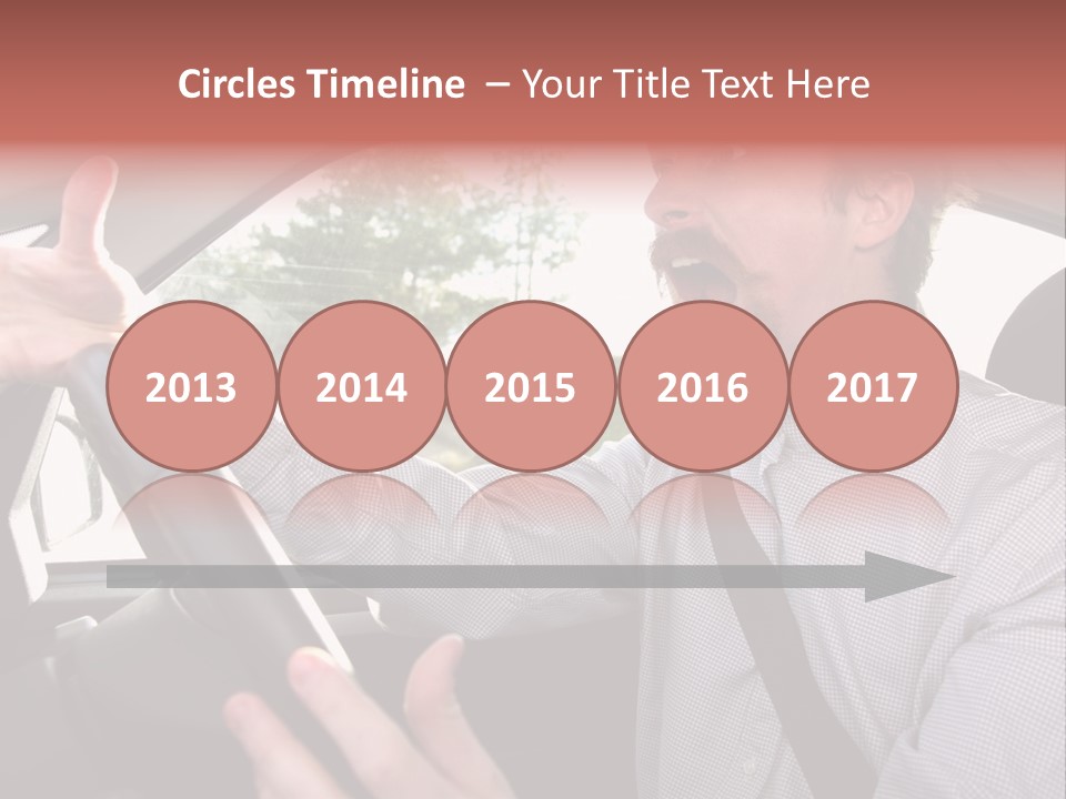 Mad Driver In A Car PowerPoint Template