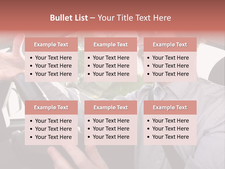 Mad Driver In A Car PowerPoint Template