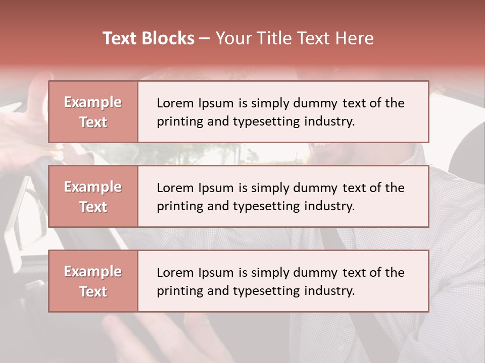 Mad Driver In A Car PowerPoint Template